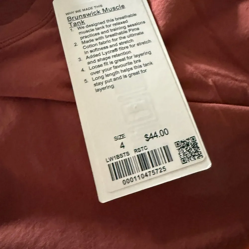 Rustic Clay Lululemon Brunswick Muscle Tank